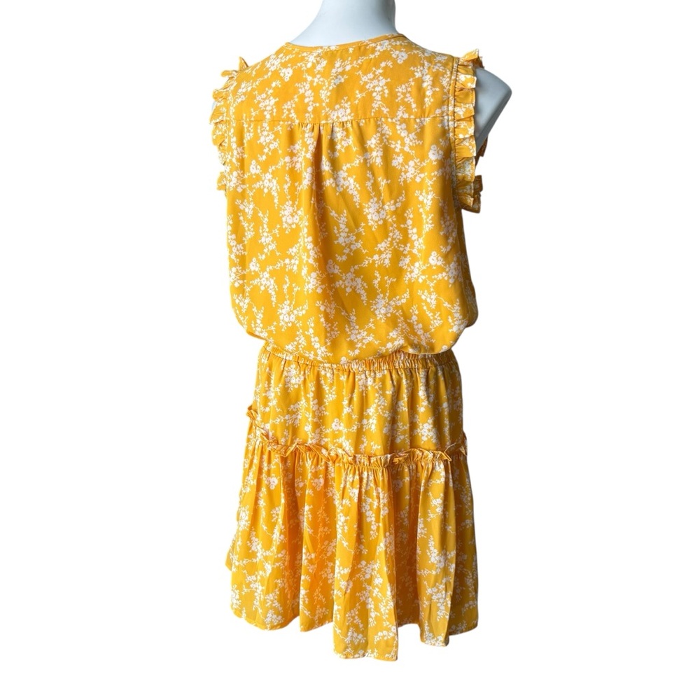 NWT, Pinch Tiered Ruffle Floral Blouse Cap Sleeve Elastic Waist, Sz M - Picture 9 of 15